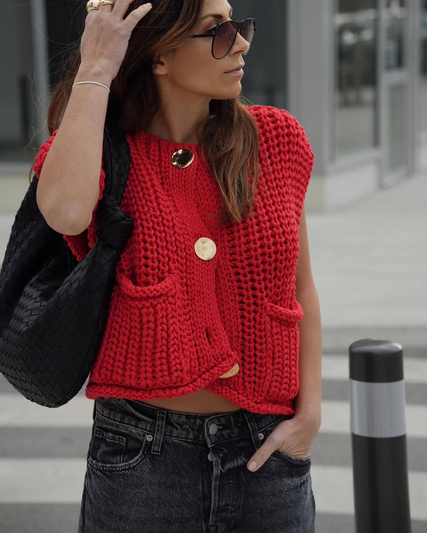 Camille™ | Gilet style tricoté