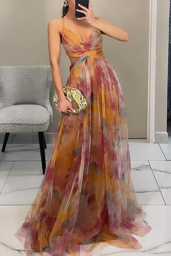 Camille™ | Vaëlia magnifique maxi-robe à imprimé floral
