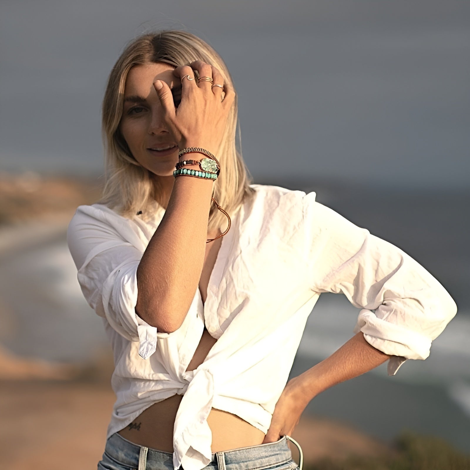 Moa™ | Helande Armband med Turkos och Jaspe