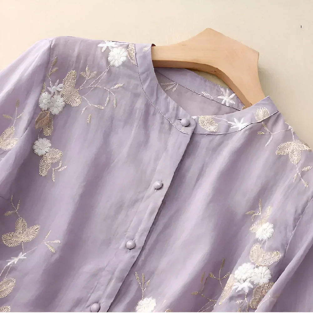 Evie™ | Bomull Blommig Top