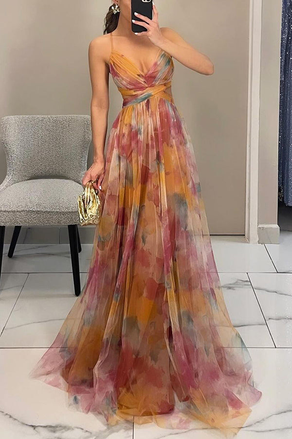 Camille™ | Vaëlia magnifique maxi-robe à imprimé floral