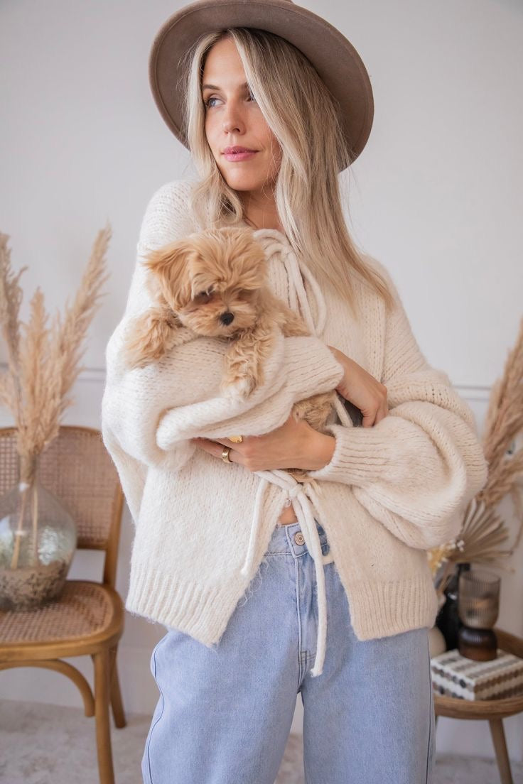 Camille™ | Cardigan avec Détails en Nœud