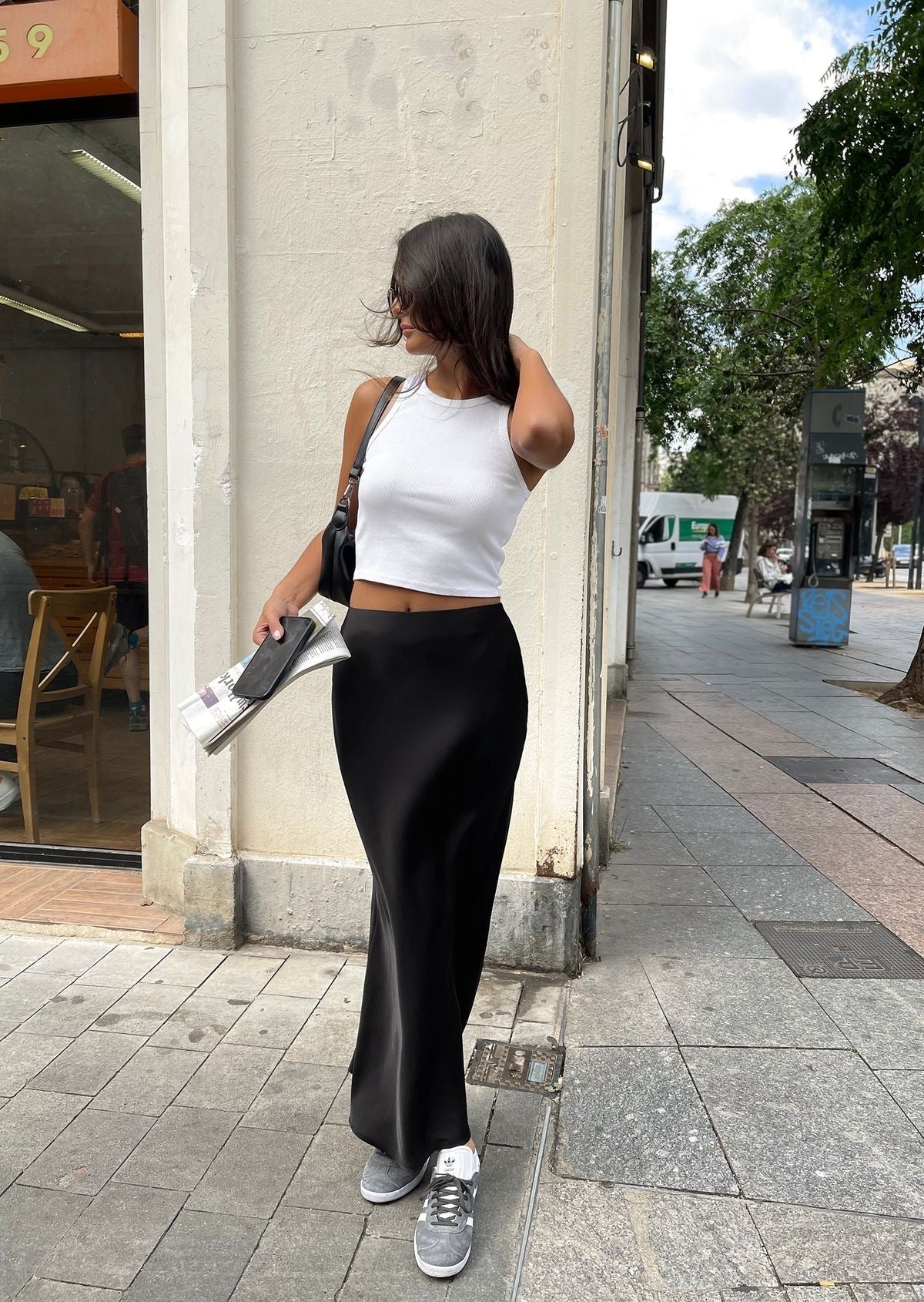 Camille™ | Jupe Maxi en Satin