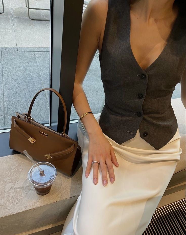 Camille™ | Jupe Maxi en Satin