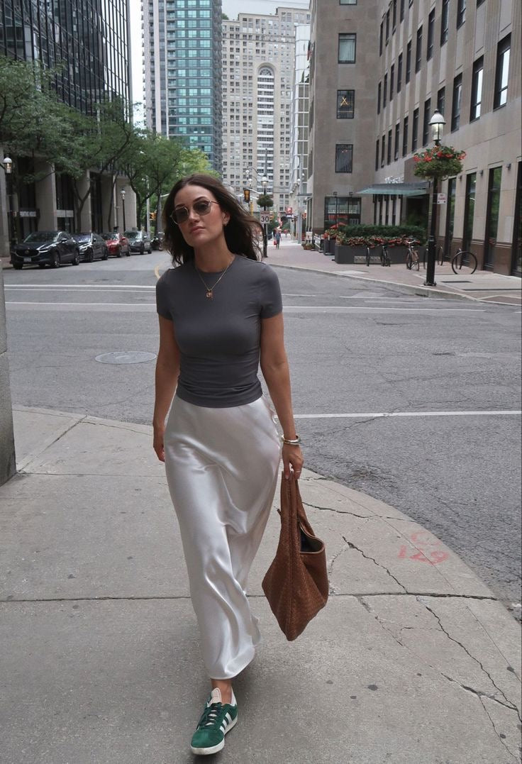 Camille™ | Jupe Maxi en Satin