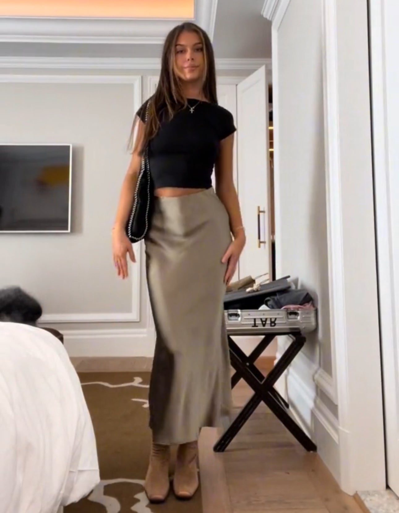 Camille™ | Jupe Maxi en Satin