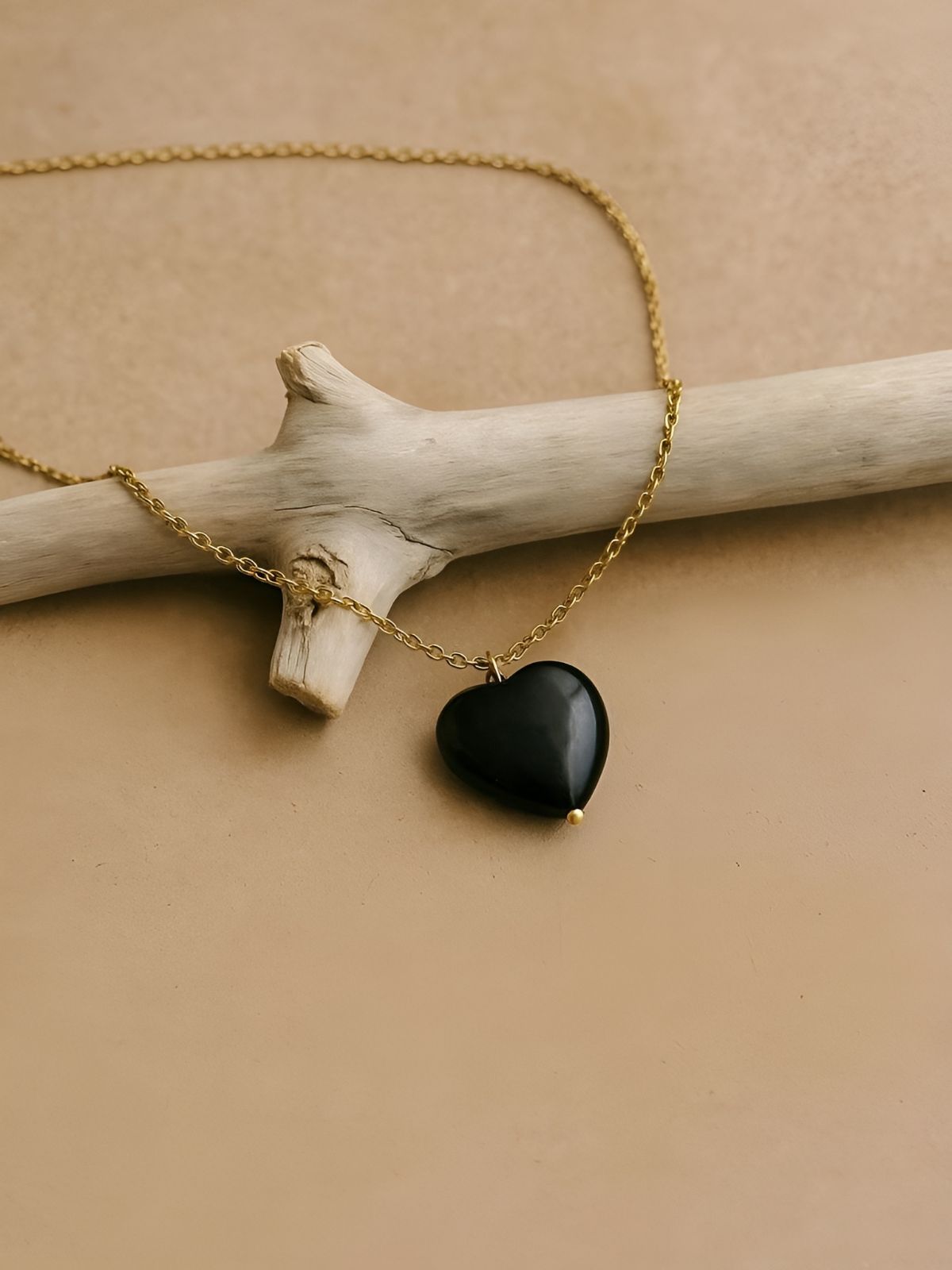 Zélie™ | Hjärthalsband Svart Onyx