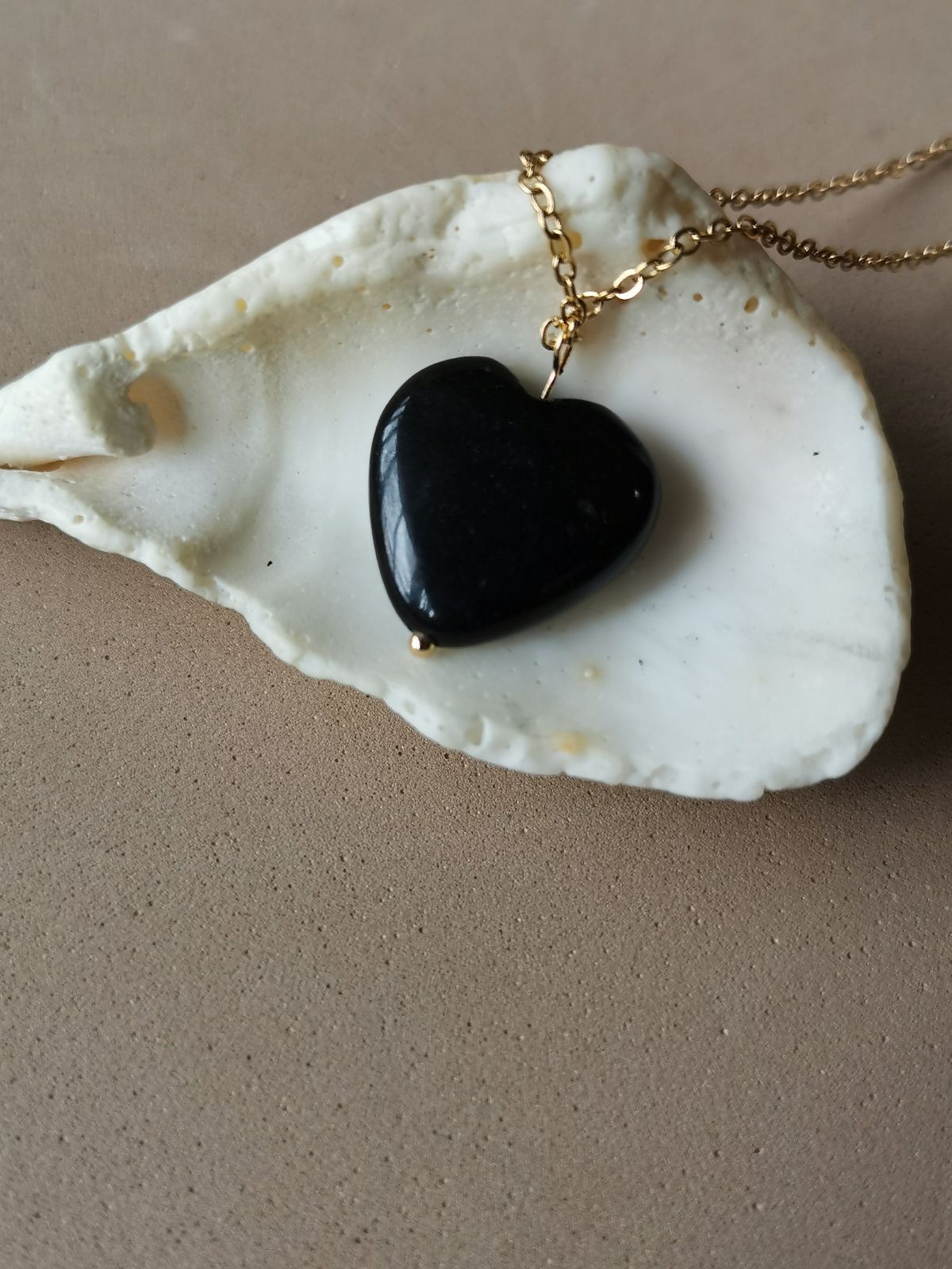 Zélie™ | Hjärthalsband Svart Onyx