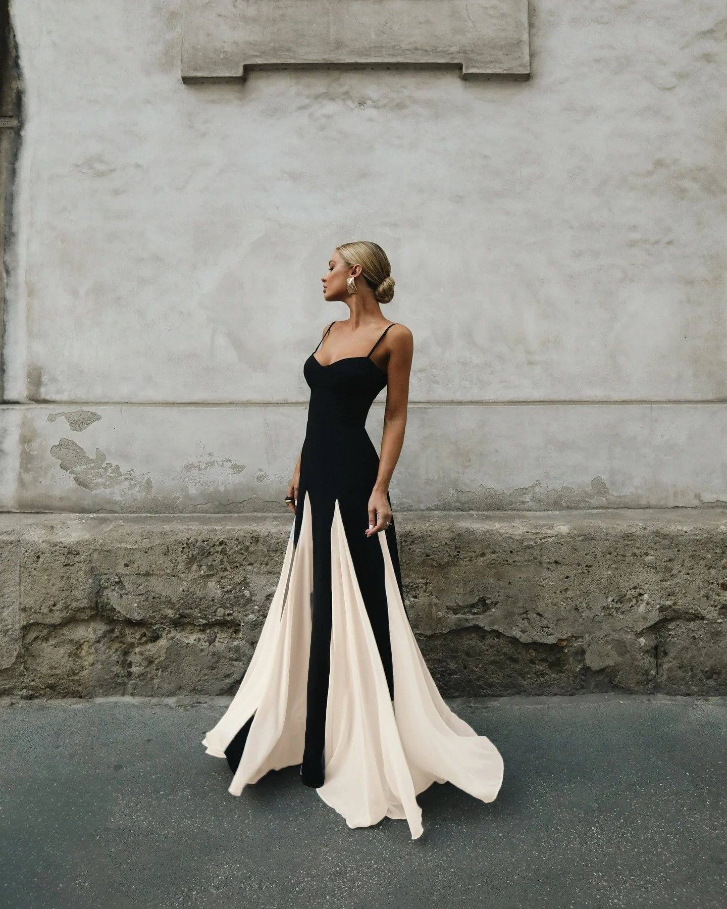 Camille™ | Céleste Robe de Soirée Bicolore Élégante