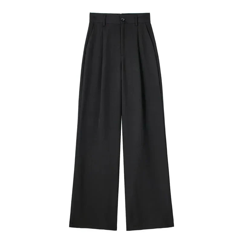 Camille™ | Pantalon Large Écru Élégant