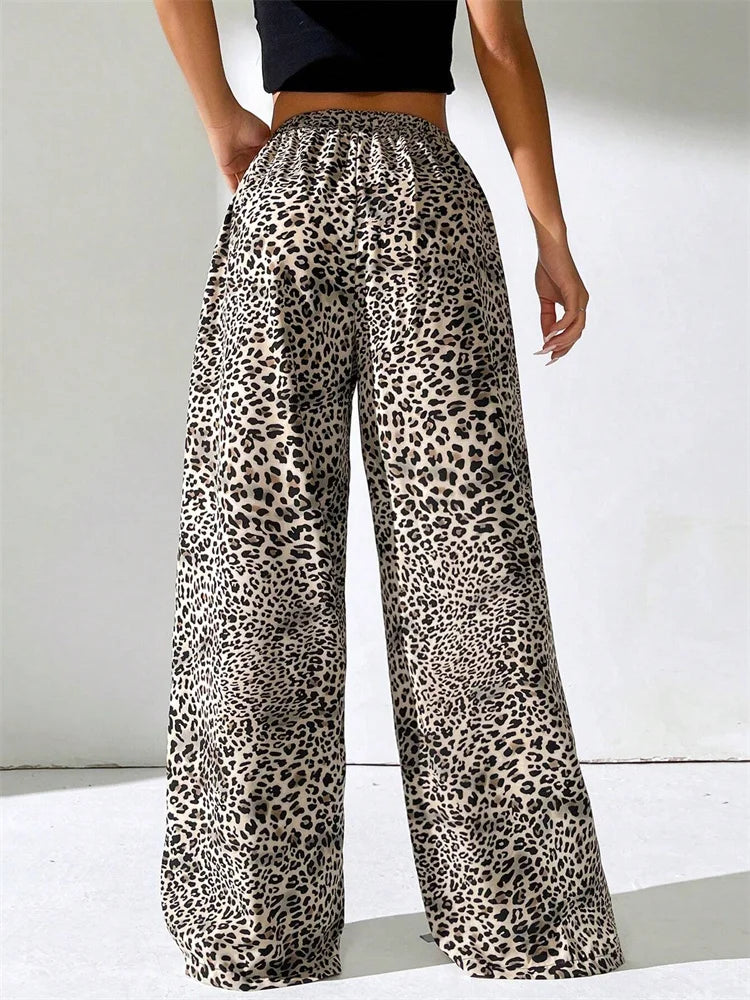 Camille™ | Pantalon Large Léopard