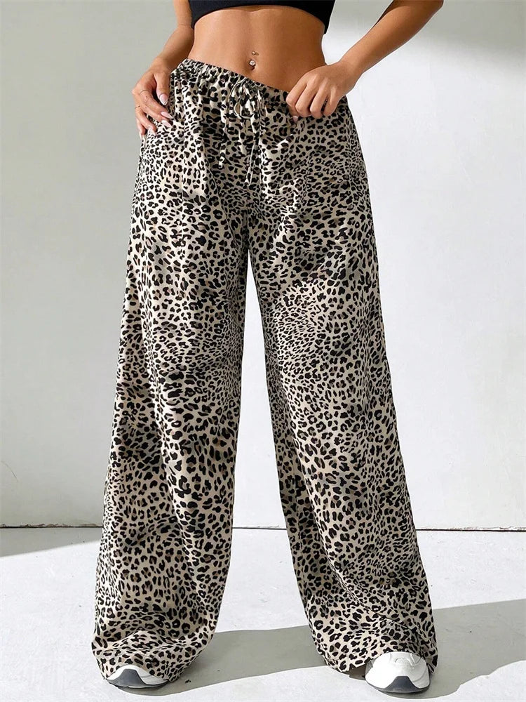 Camille™ | Pantalon Large Léopard