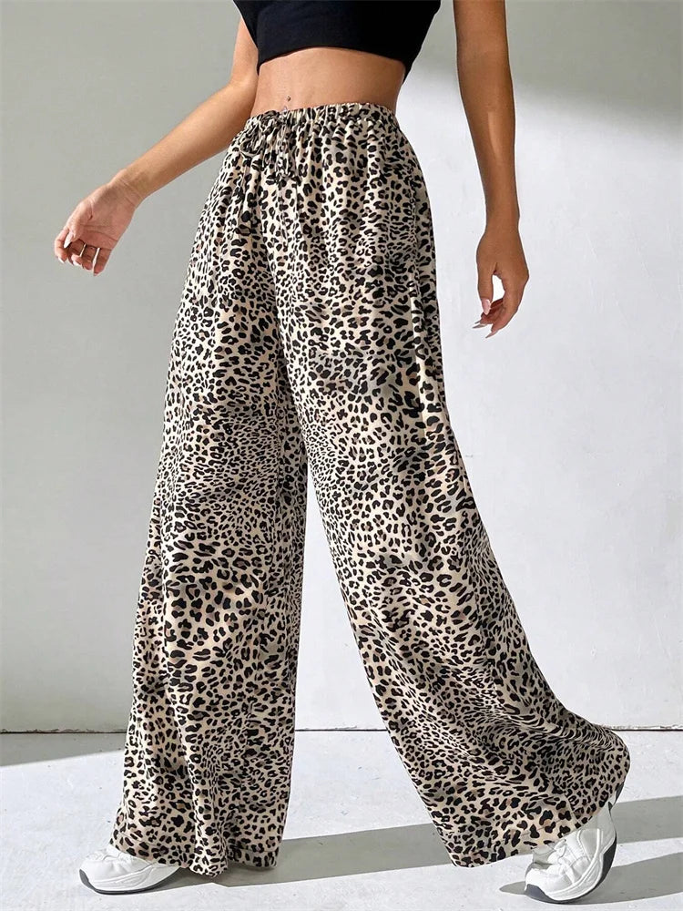 Camille™ | Pantalon Large Léopard
