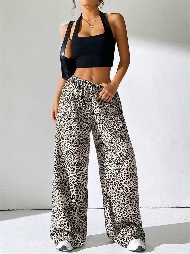 Camille™ | Pantalon Large Léopard