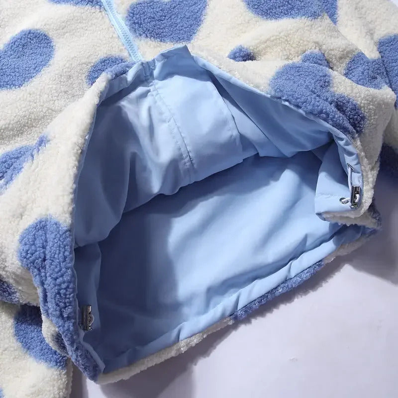 Kerstin™ | Vändbar jacka med hjärtdetaljer