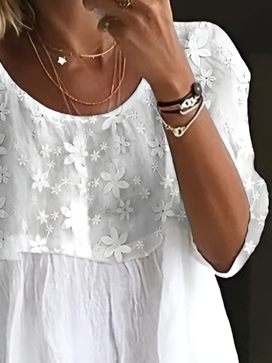 Aurelia™ | Blomma Broderad Blus