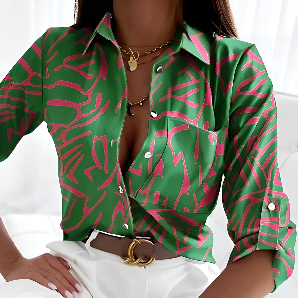 Lilly™ | Elegant Grön Blus