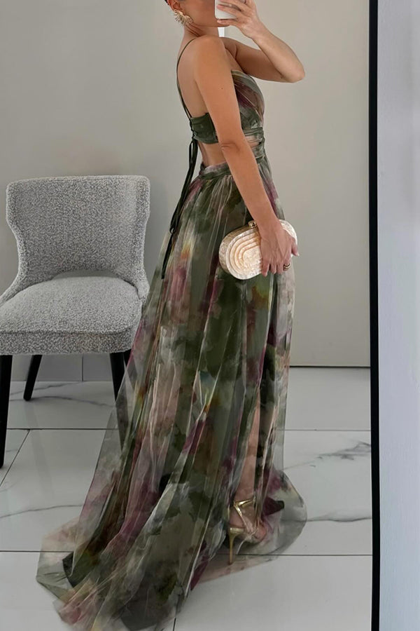 Camille™ | Vaëlia magnifique maxi-robe à imprimé floral