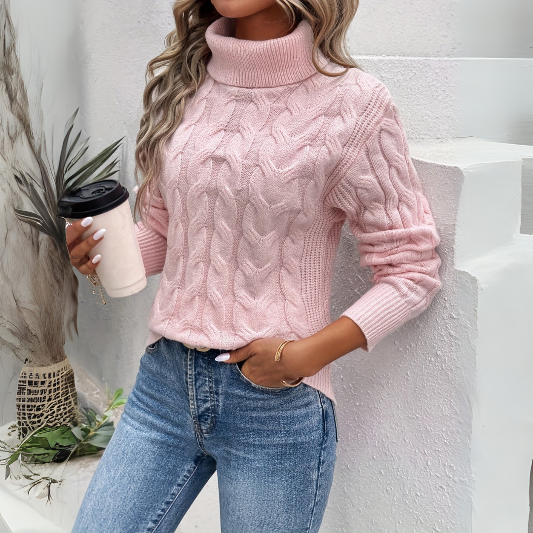Camille™ | Pull à col roulé élégant en tricot