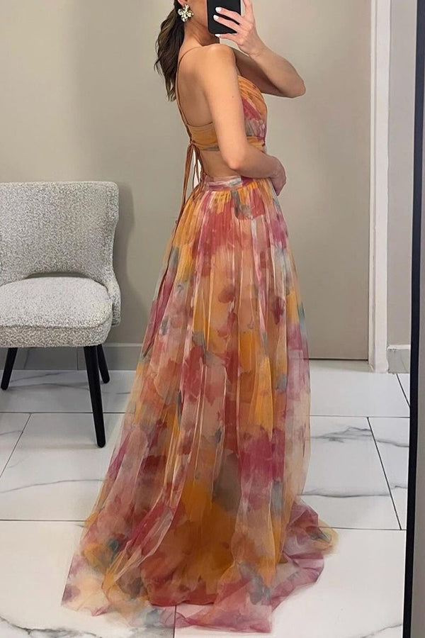 Camille™ | Vaëlia magnifique maxi-robe à imprimé floral