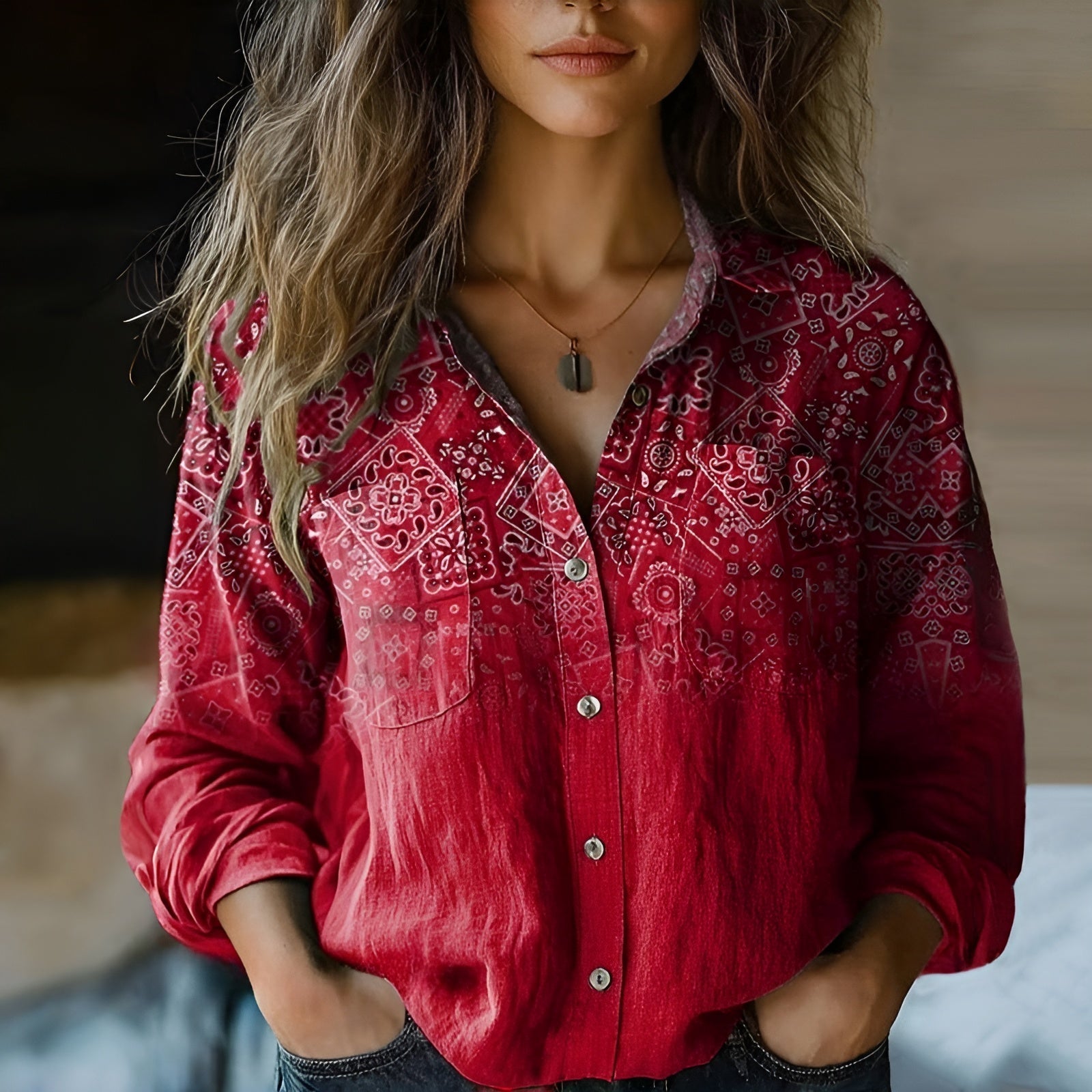 Margareta™ | Vintage-blus