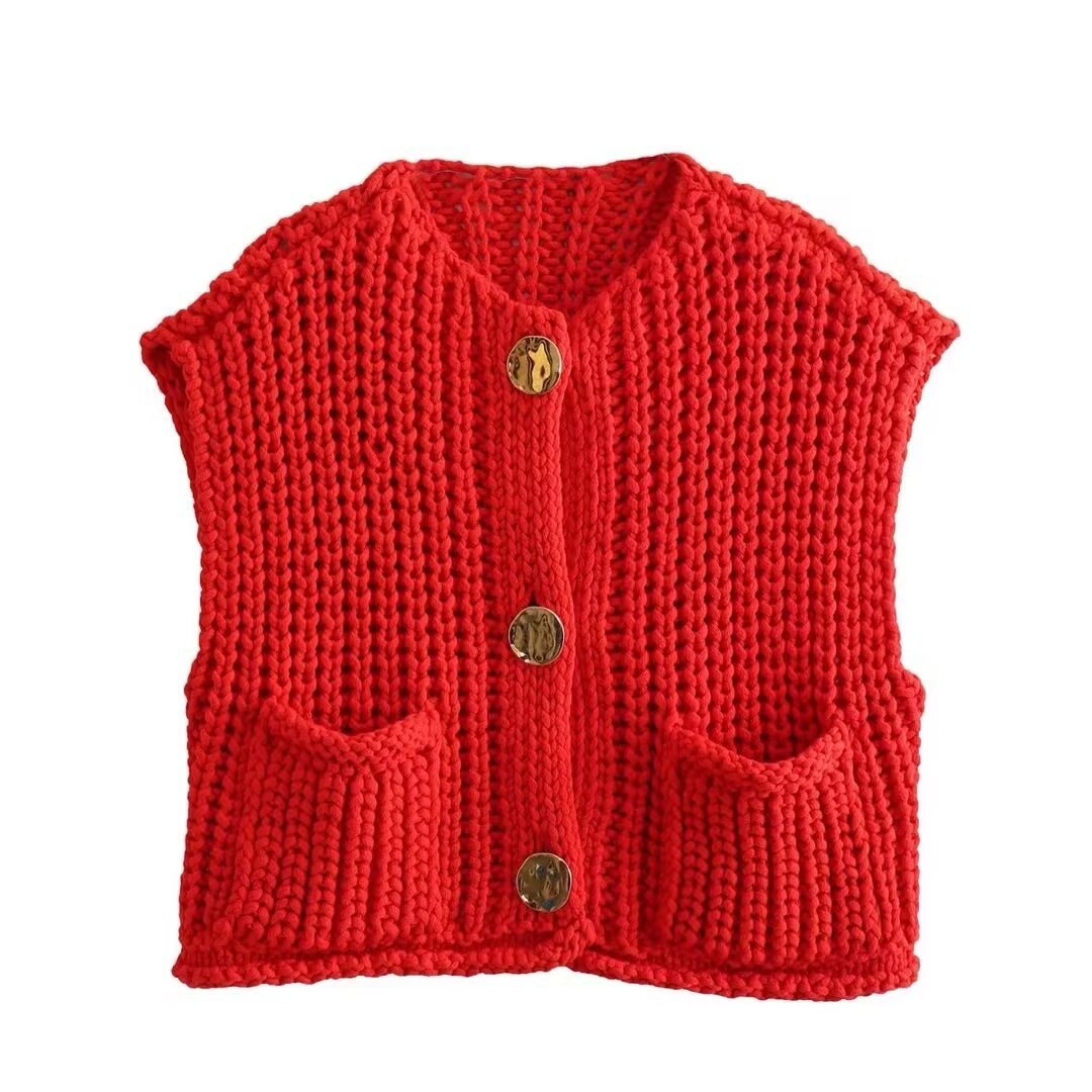 Camille™ | Gilet style tricoté