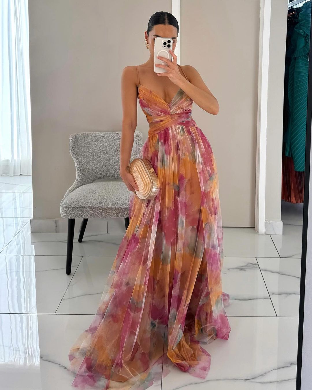 Camille™ | Vaëlia magnifique maxi-robe à imprimé floral