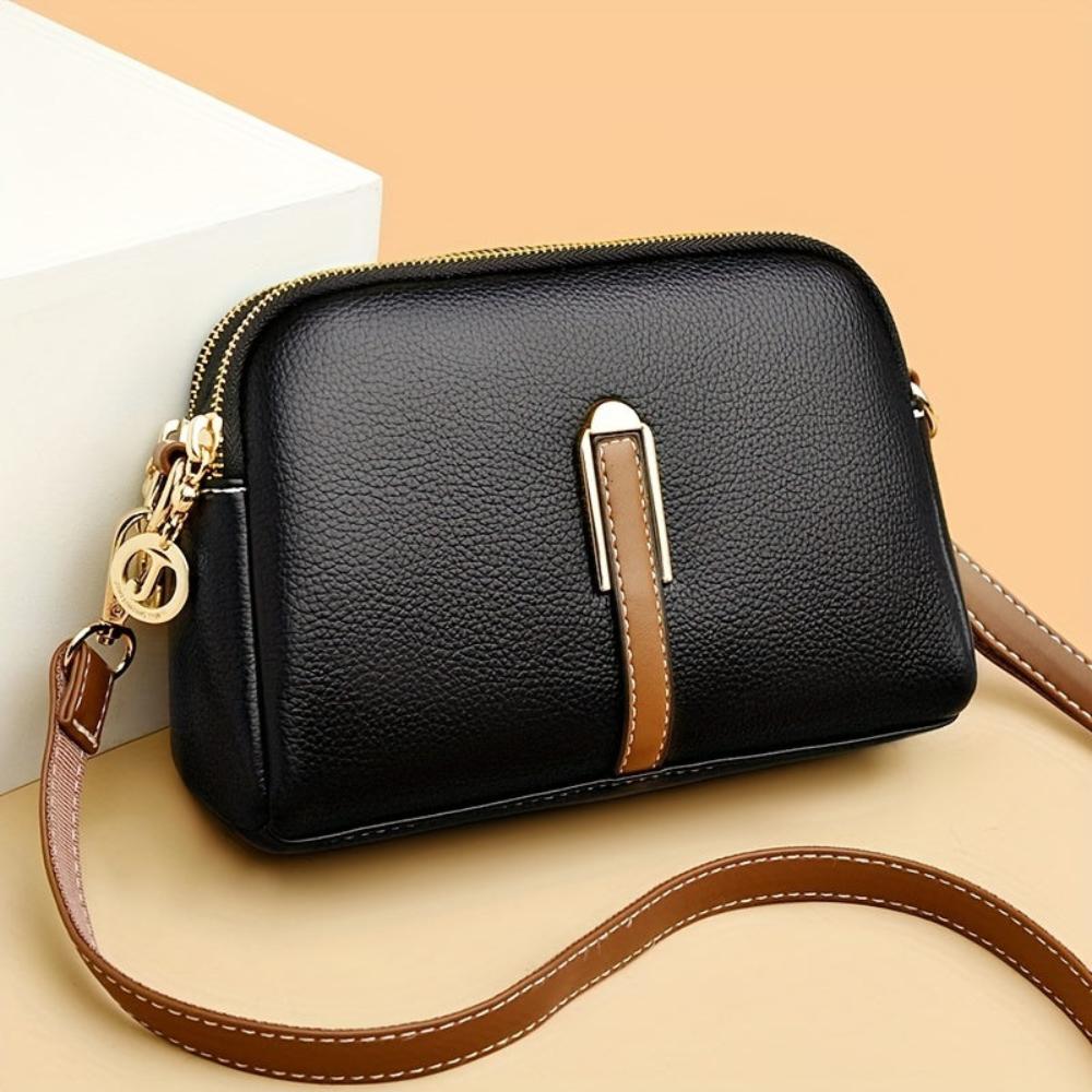 Camille™ | Sac bandoulière en relief à la litchi