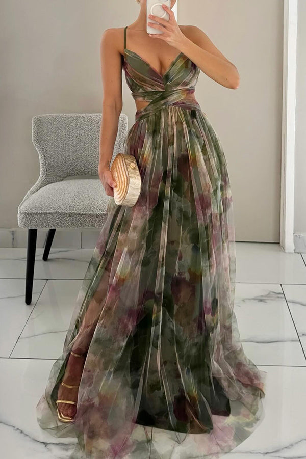 Camille™ | Vaëlia magnifique maxi-robe à imprimé floral