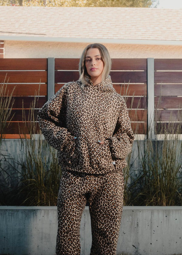 Camille™ | Sweat à capuche imprimé léopard