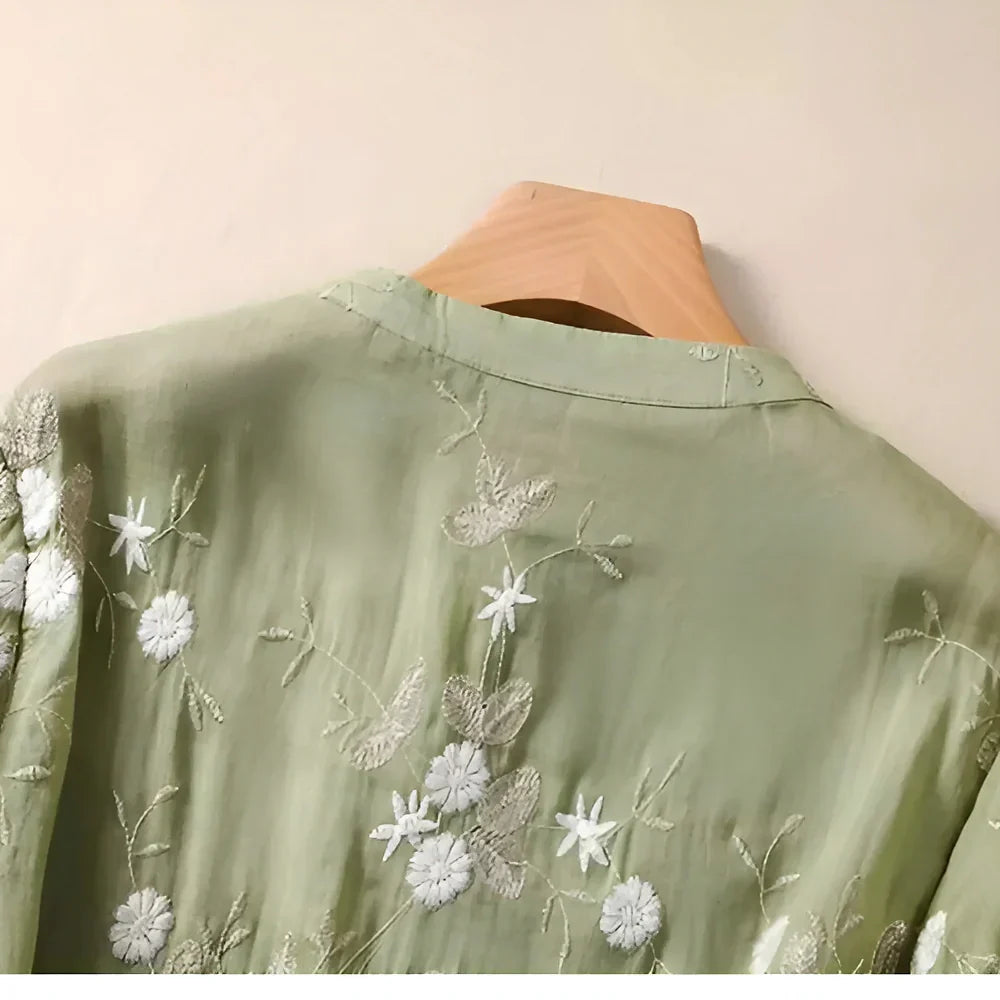 Evie™ | Bomull Blommig Top