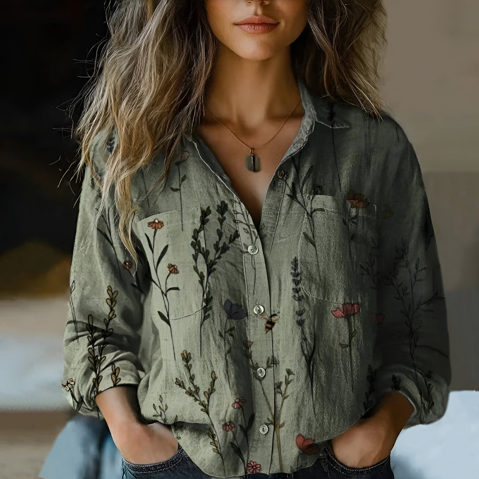 Margareta™ | Vintage-blus