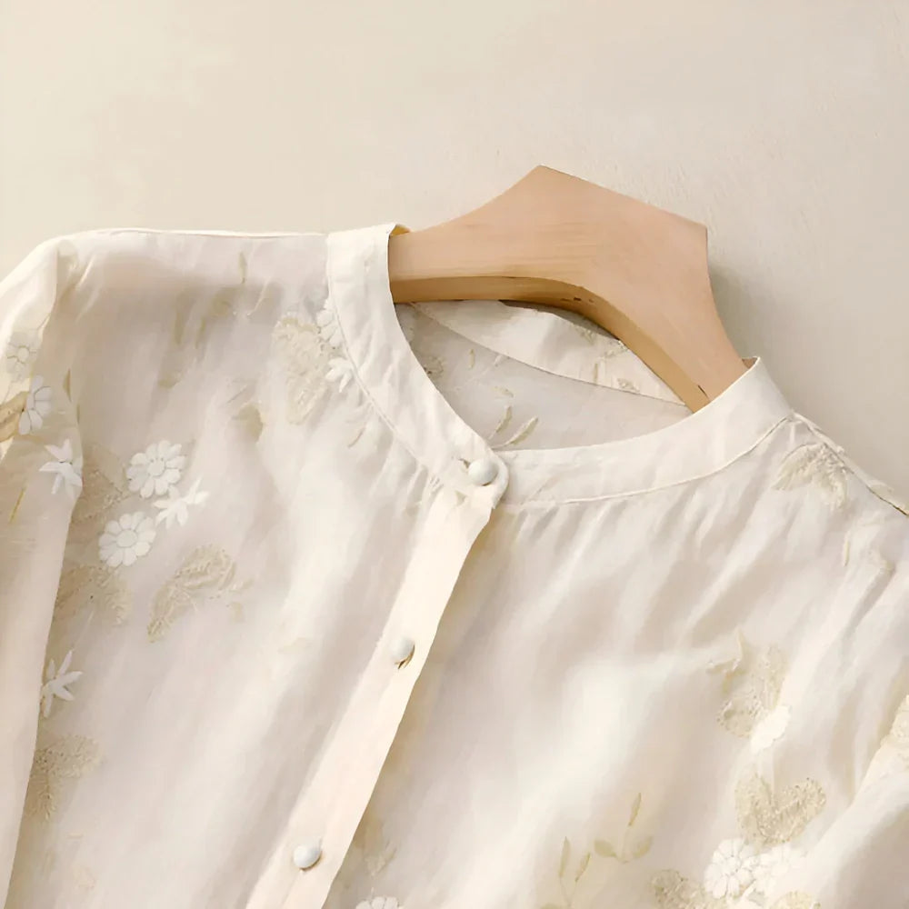Evie™ | Bomull Blommig Top