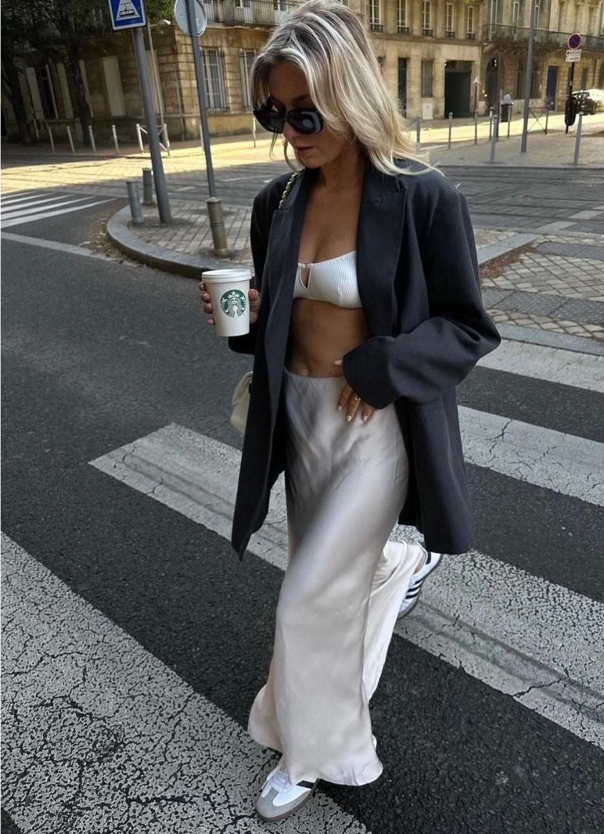 Camille™ | Jupe Maxi en Satin