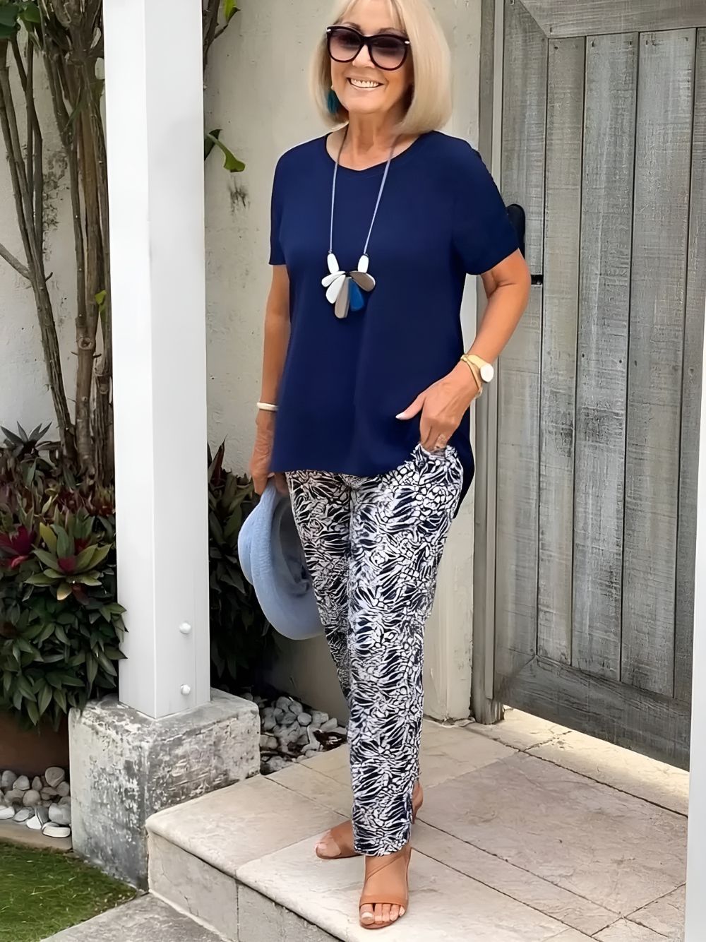 Elna™ | Casual Tvådelat Blommigt Set