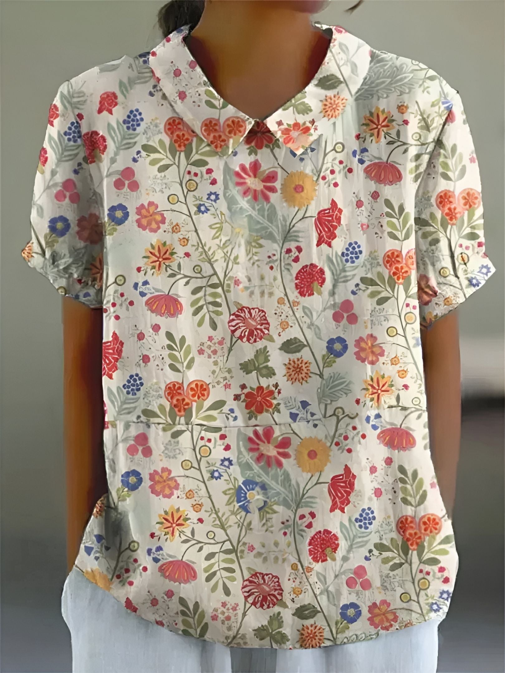 Elisia™ | Blommig Skjorta