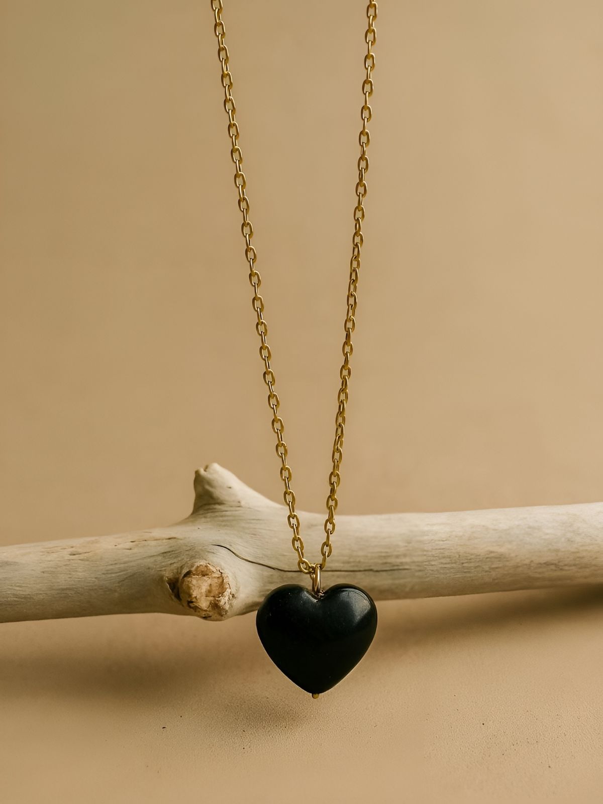 Zélie™ | Hjärthalsband Svart Onyx