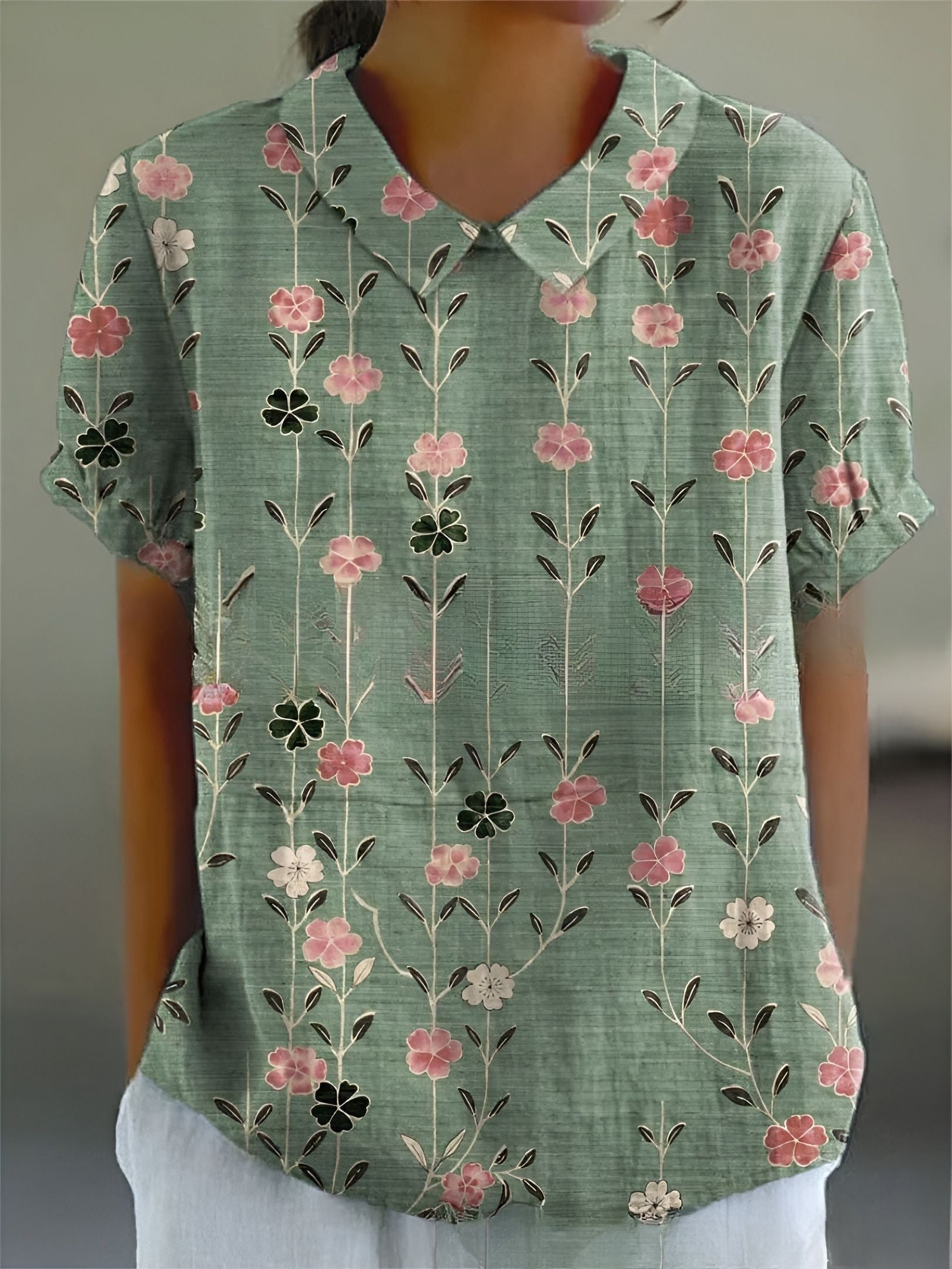 Elisia™ | Blommig Skjorta
