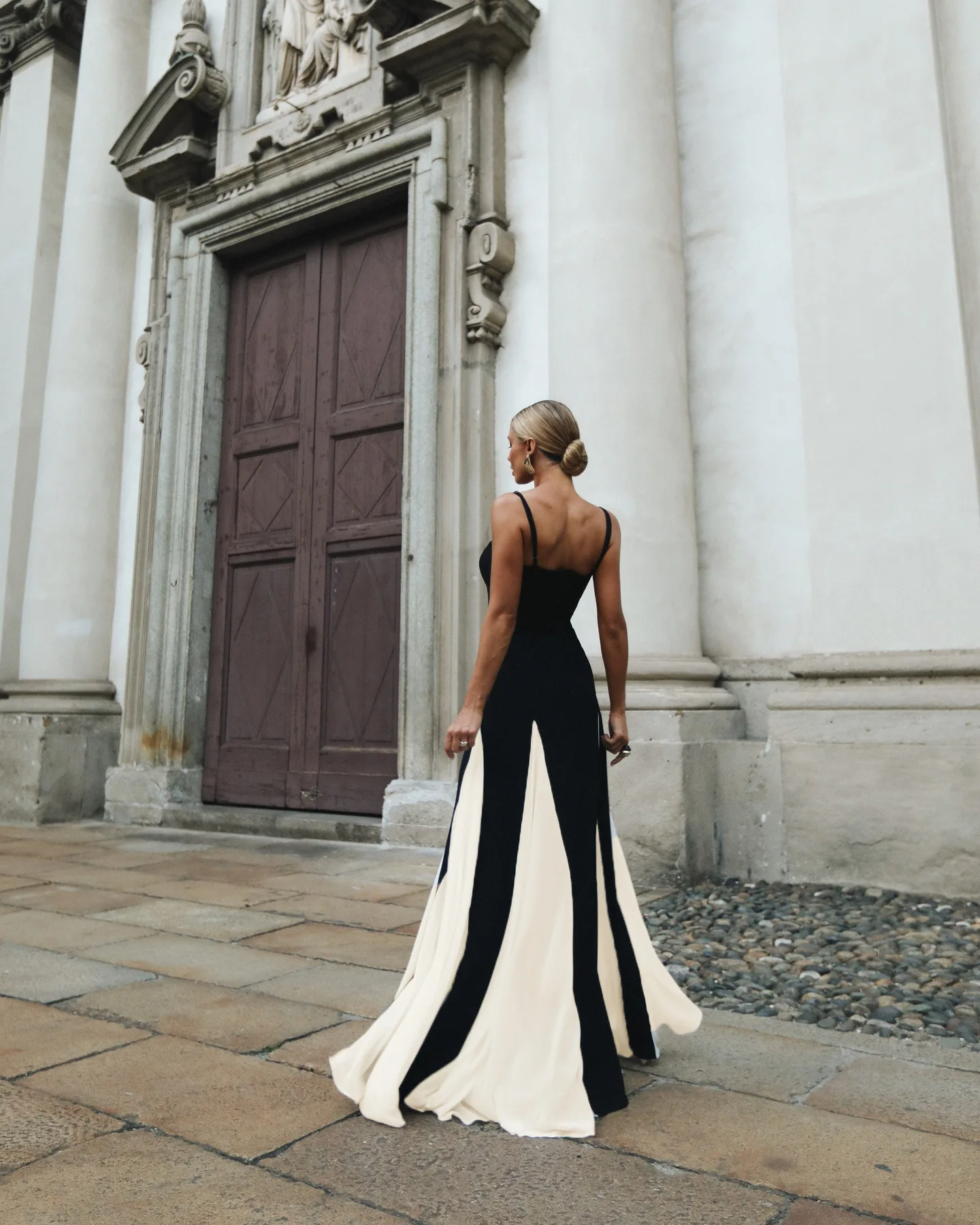 Camille™ | Céleste Robe de Soirée Bicolore Élégante