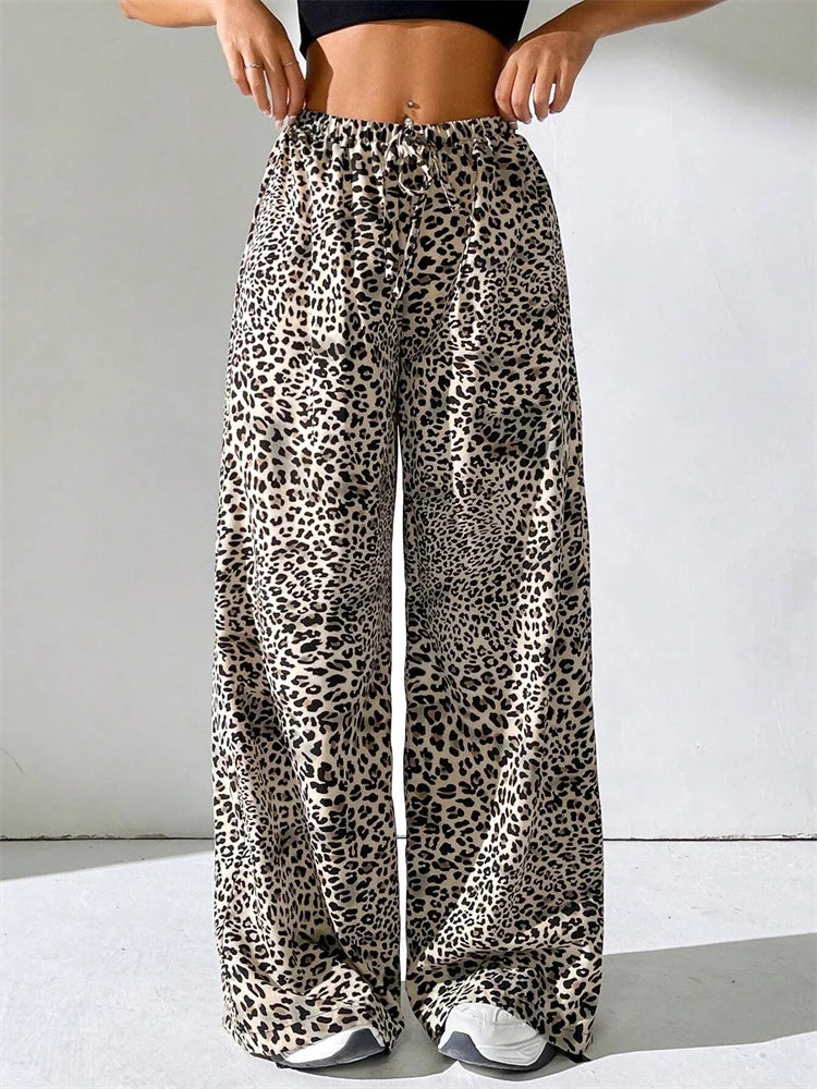 Camille™ | Pantalon Large Léopard