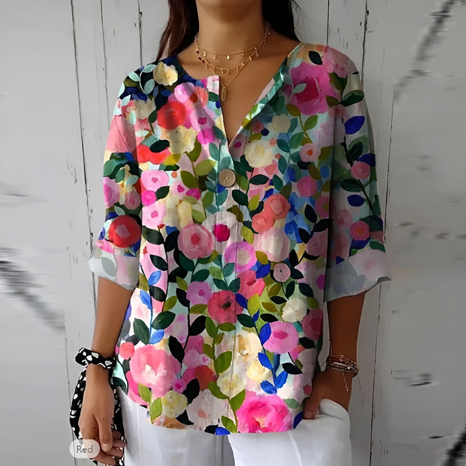 Mariska™ | Elegant Blommig Blus