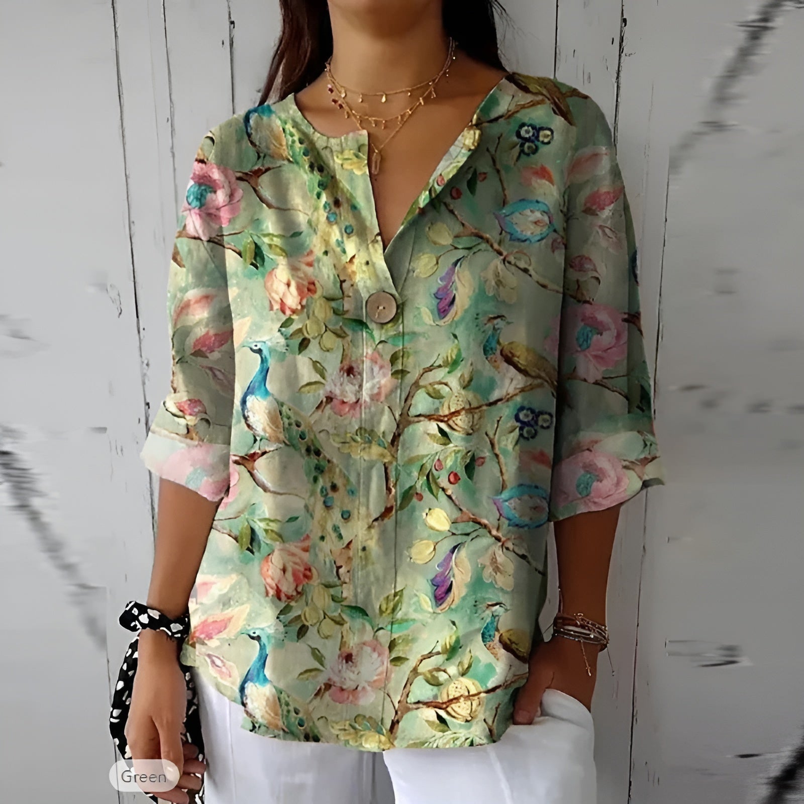 Mariska™ | Elegant Blommig Blus
