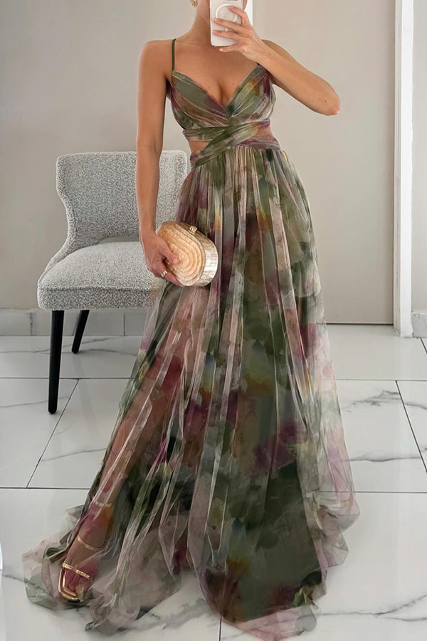 Camille™ | Vaëlia magnifique maxi-robe à imprimé floral