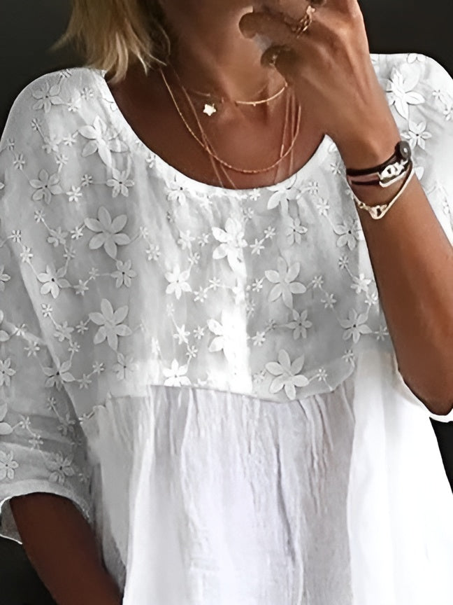 Aurelia™ | Blomma Broderad Blus