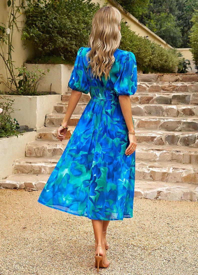 Camille™ | Emma Robe Colorée à Col en V